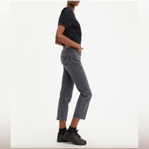 Levi’s Wedgie Straight Fit High Rise Jeans in Washed Black